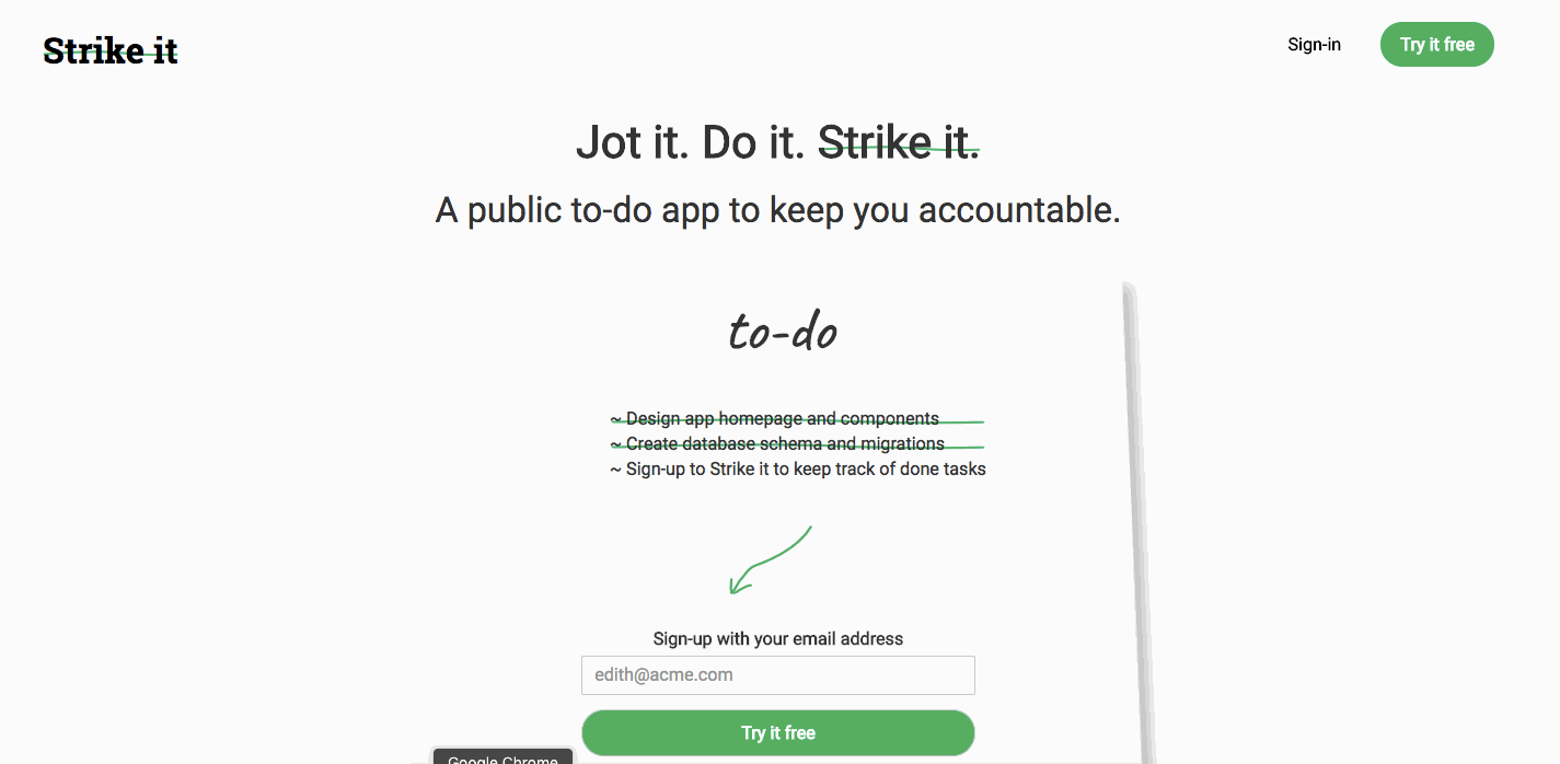 Strike It App